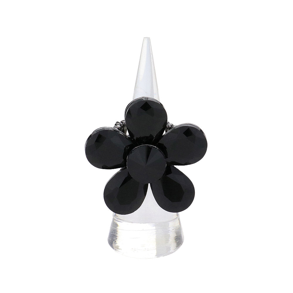 iLLASPARKZ Flower Stone Cluster Stretch Ring