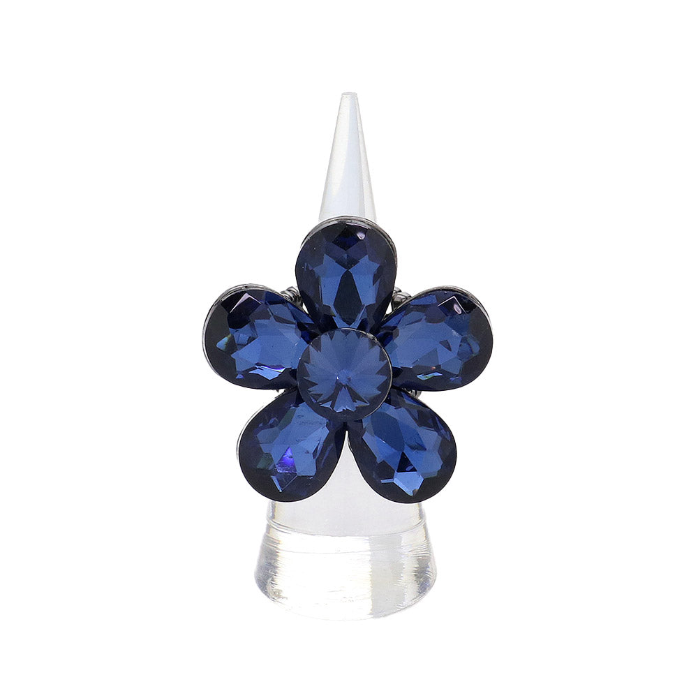 iLLASPARKZ Flower Stone Cluster Stretch Ring