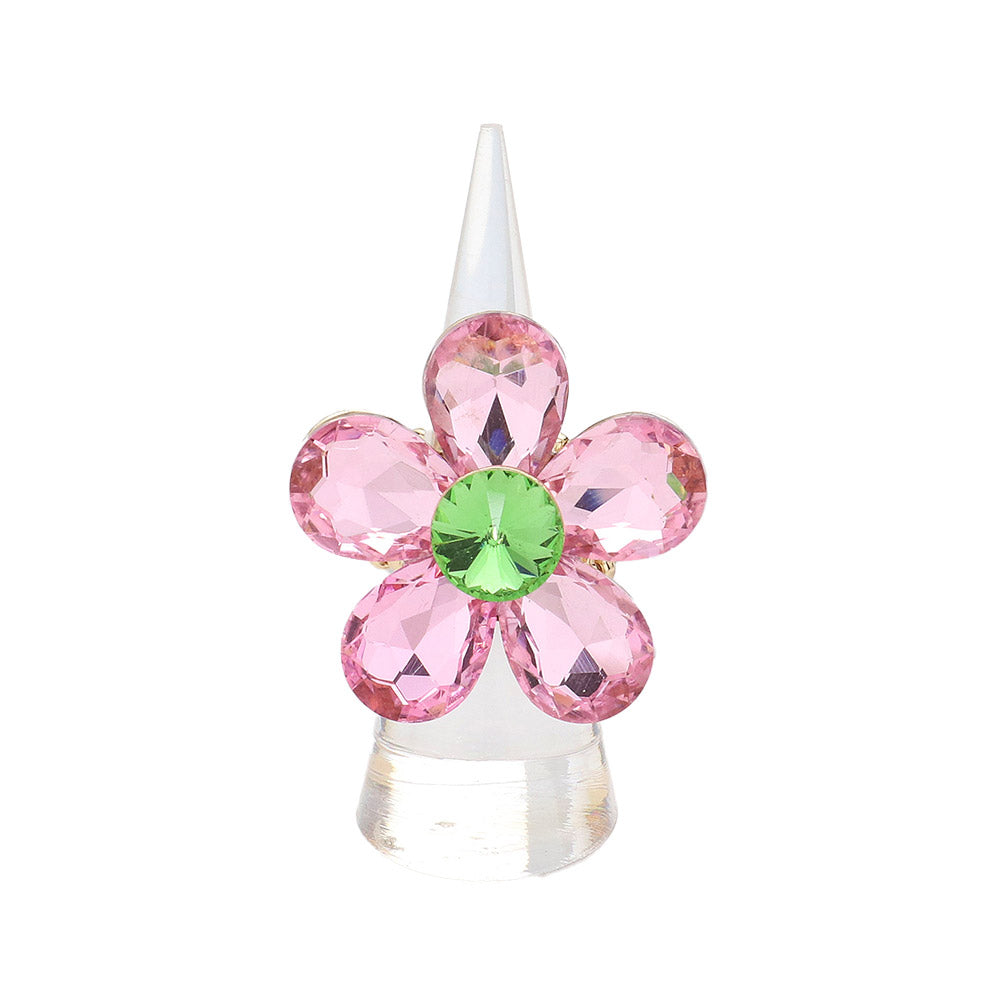 iLLASPARKZ Flower Stone Cluster Stretch Ring