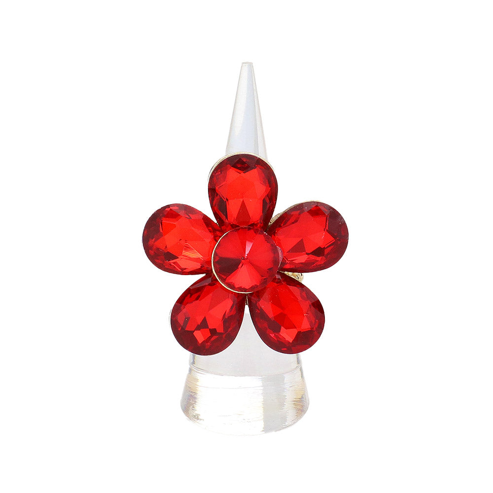 iLLASPARKZ Flower Stone Cluster Stretch Ring