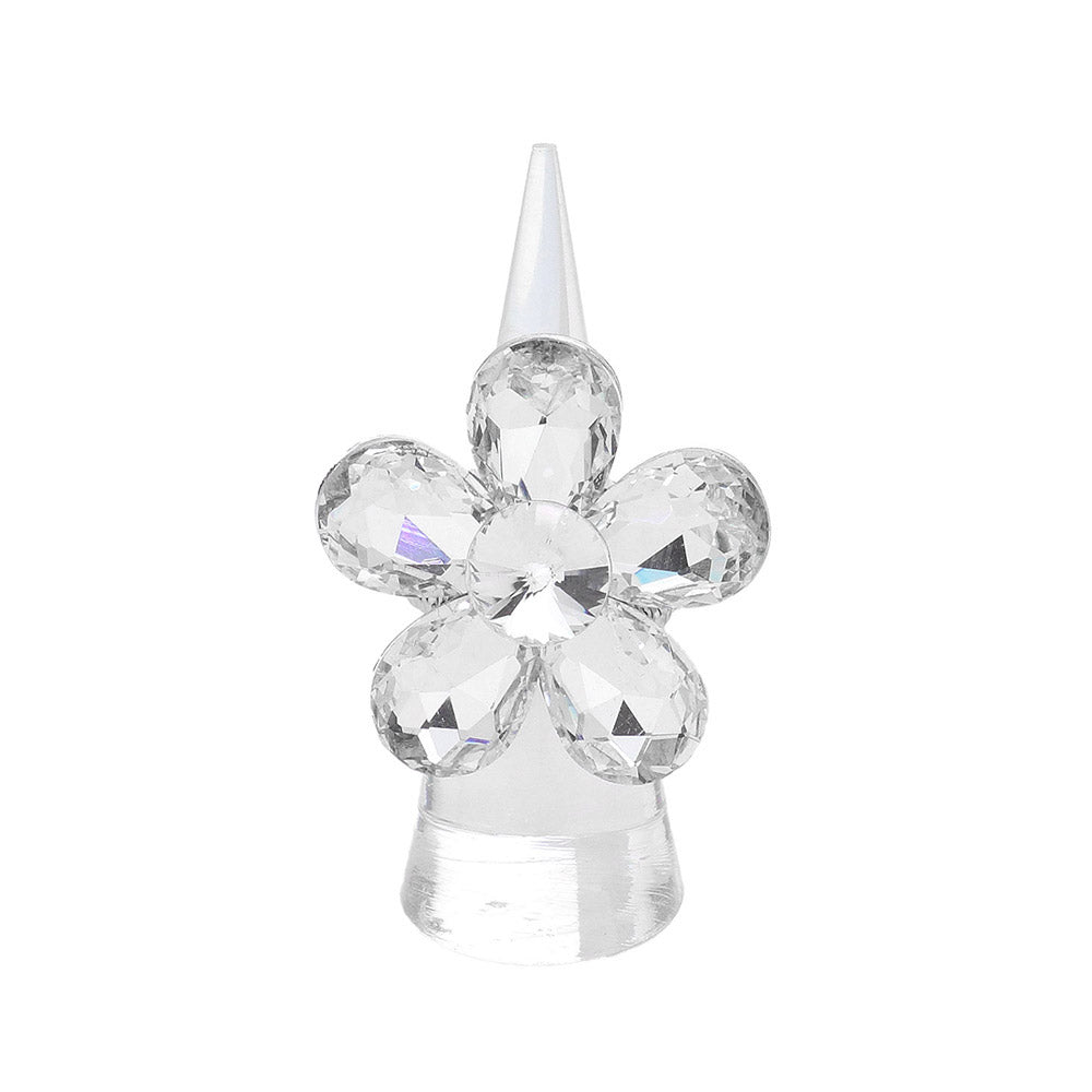 iLLASPARKZ Flower Stone Cluster Stretch Ring