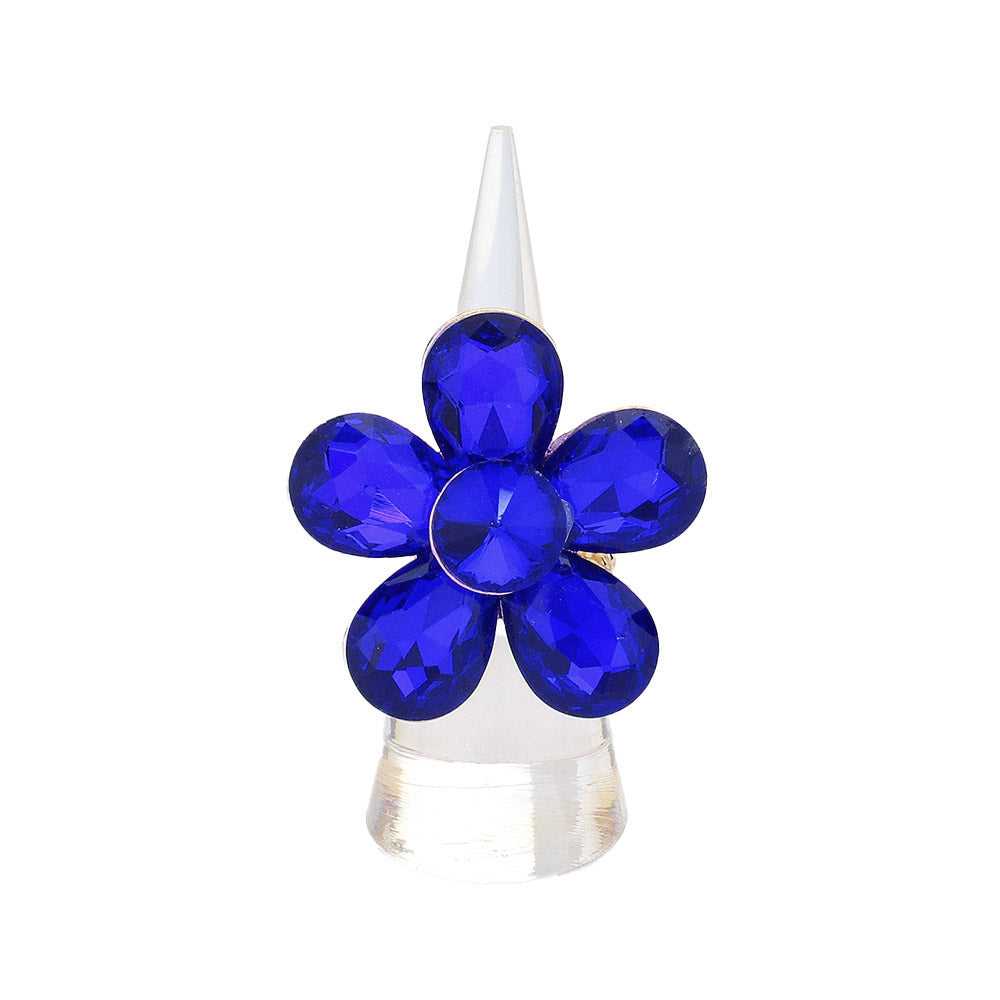 iLLASPARKZ Flower Stone Cluster Stretch Ring