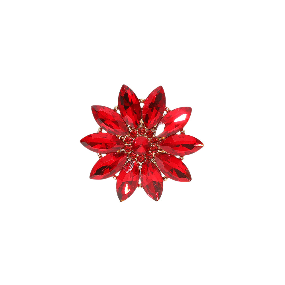 iLLASPARKZ Marquise Stone Cluster Flower Stretch Ring