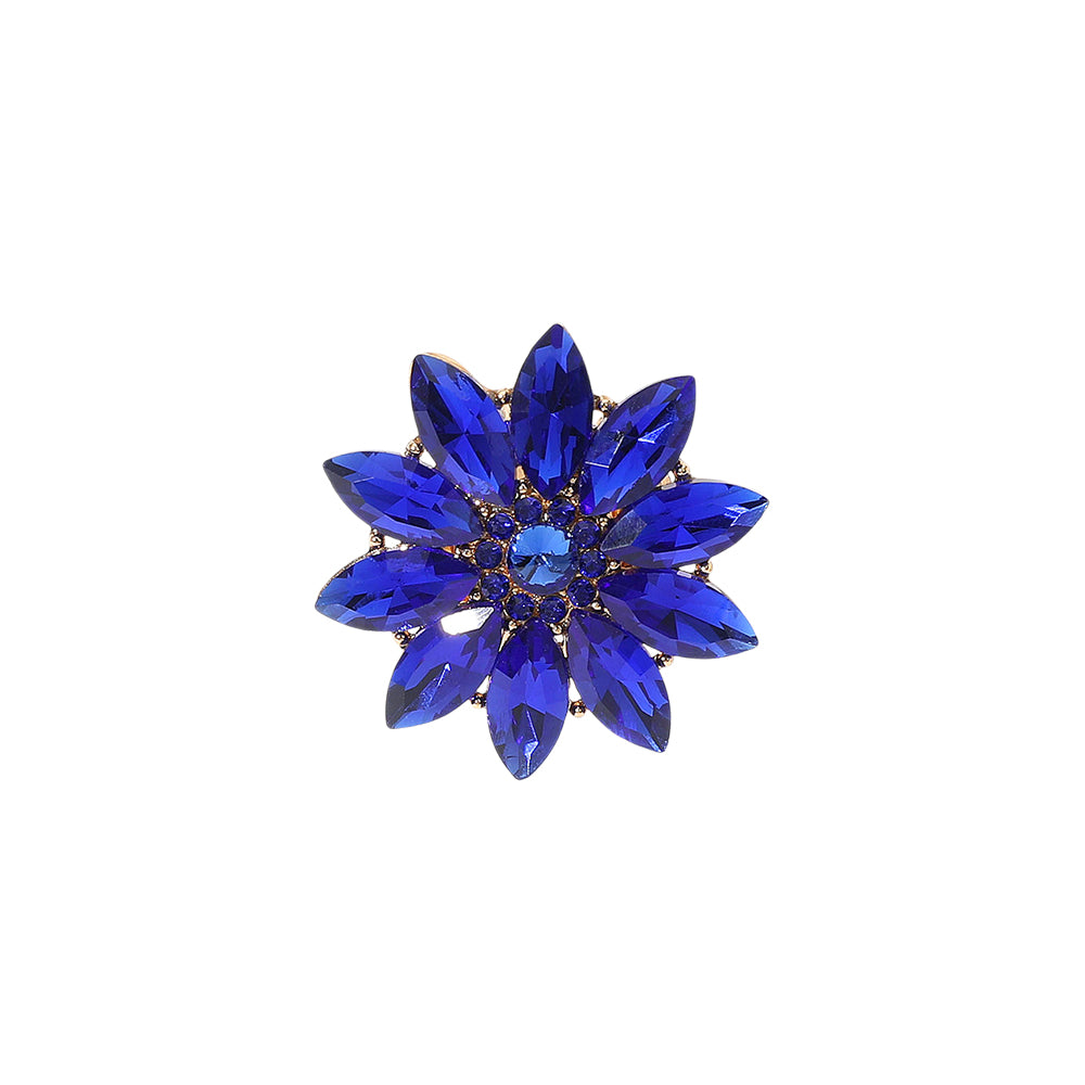 iLLASPARKZ Marquise Stone Cluster Flower Stretch Ring