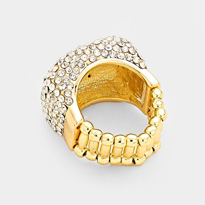 iLLASPARKZ Rhinestone Pave Stretch Ring