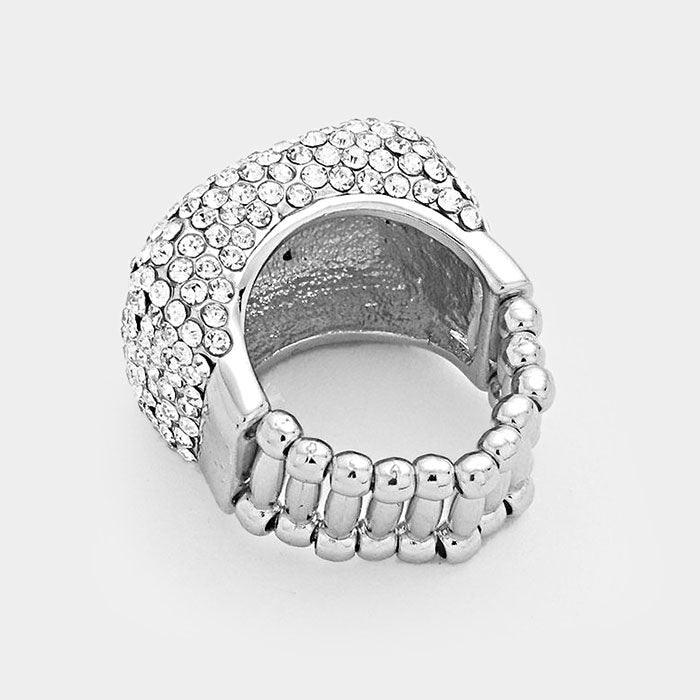iLLASPARKZ Rhinestone Pave Stretch Ring