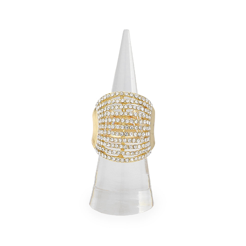 iLLASPARKZ Wide Rhinestone Stretch Ring