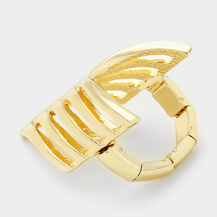 iLLASPARKZ Chevron pattern metal stretch ring