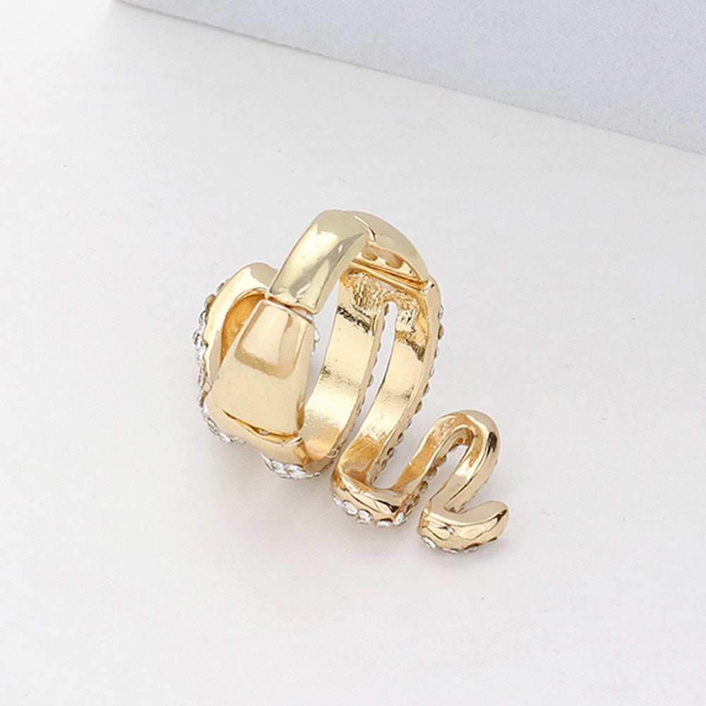 iLLASPARKZ Rhinestone Embellished Snake Stretch Ring