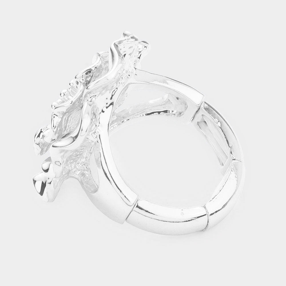 iLLASPARKZ Metal Flower Stretch Ring