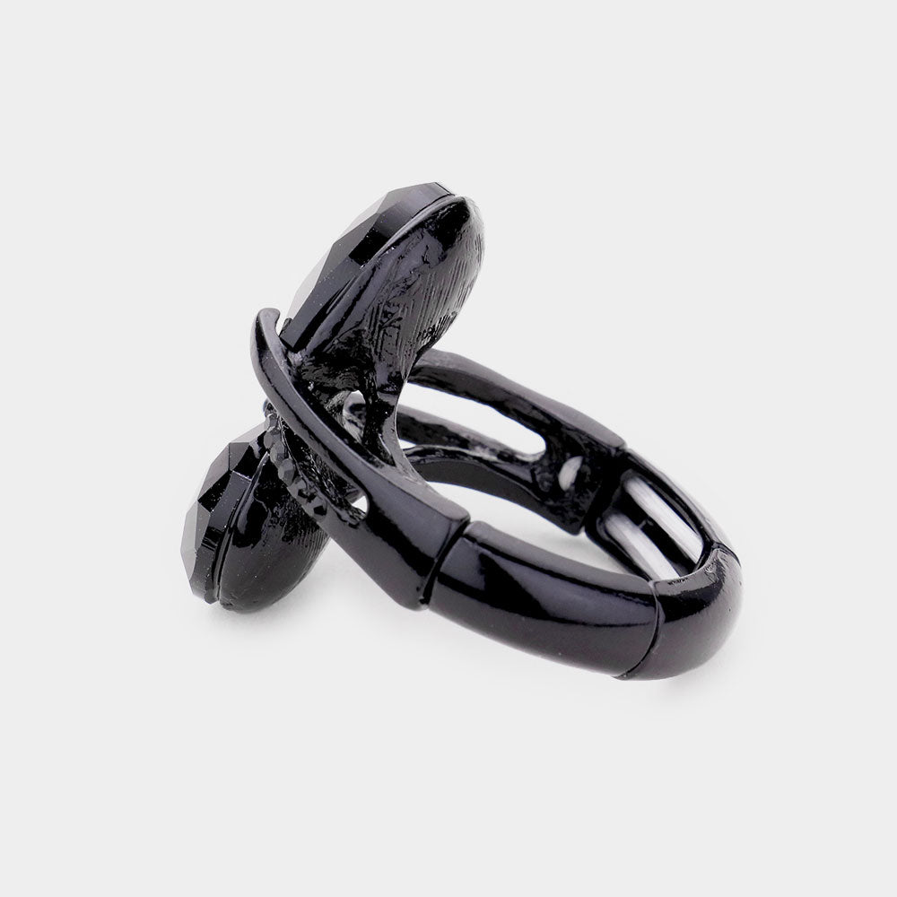 iLLASPARKZ Double Teardrop Stone Stretch Ring