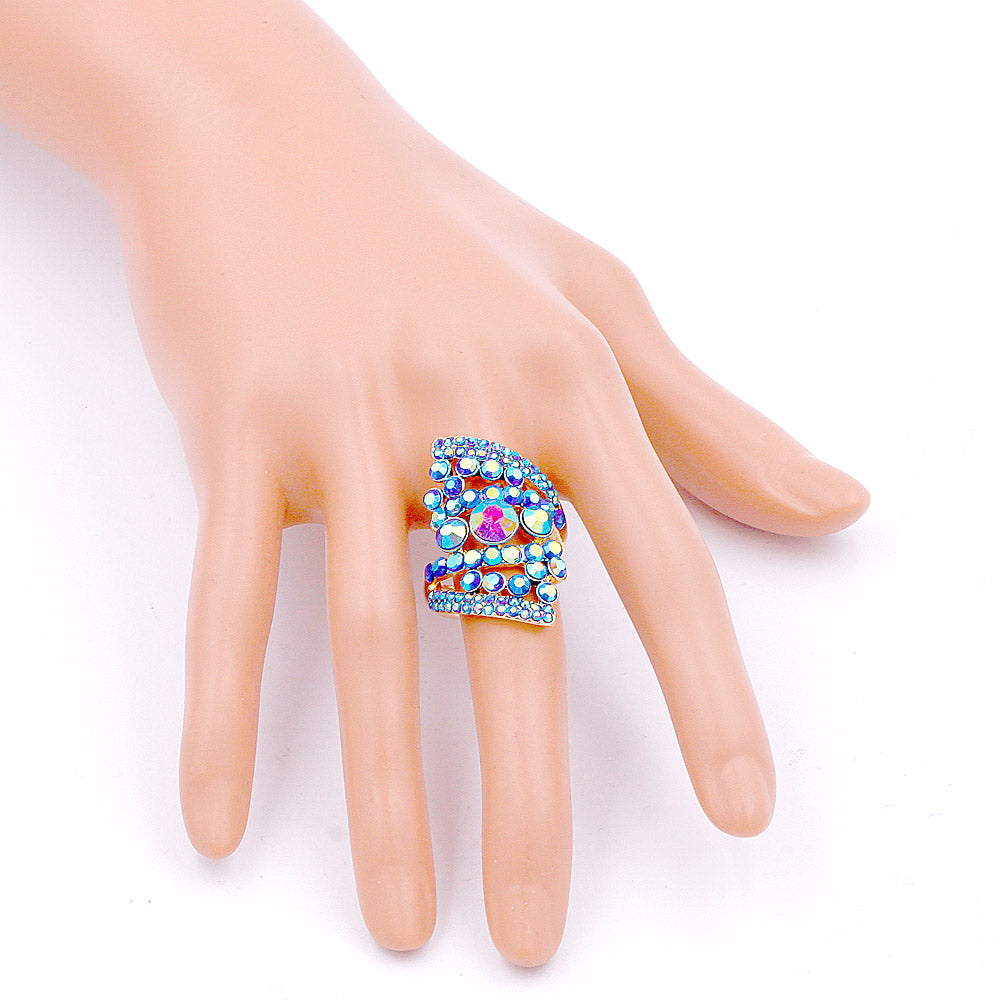 iLLASPARKZ Bubble Stone Cluster Stretch Ring