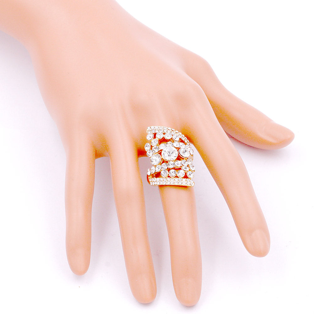 iLLASPARKZ Bubble Stone Cluster Stretch Ring