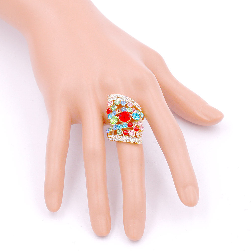 iLLASPARKZ Bubble Stone Cluster Stretch Ring