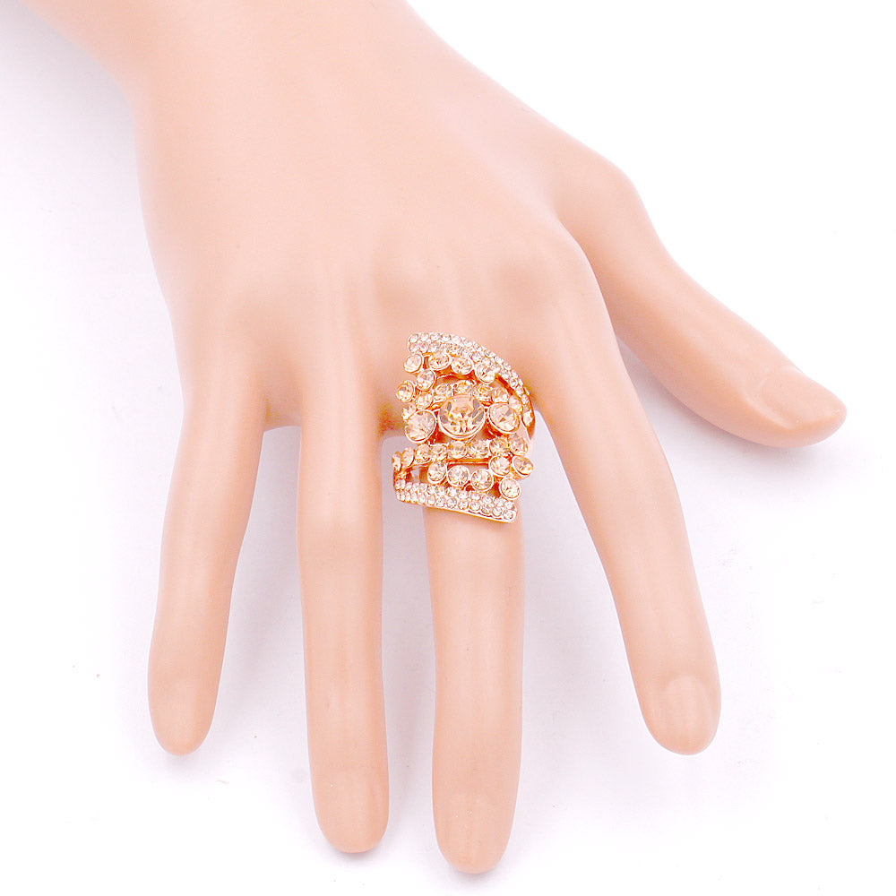 iLLASPARKZ Bubble Stone Cluster Stretch Ring