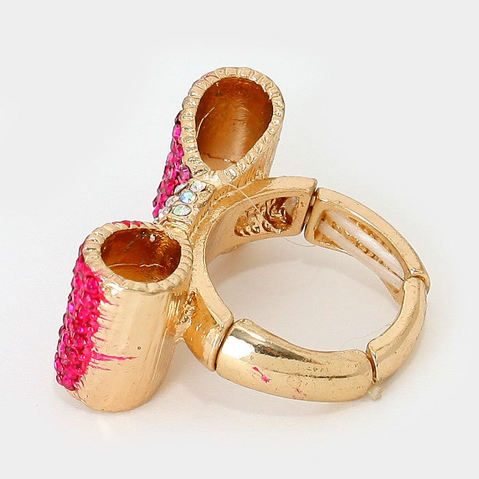 iLLASPARKZ Crystal Pave Bow Stretch Ring
