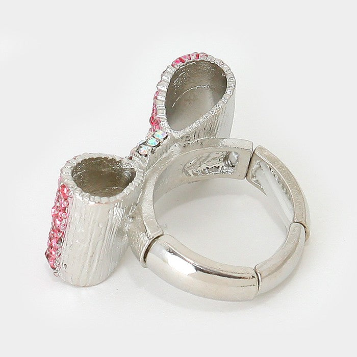 iLLASPARKZ Crystal Pave Bow Stretch Ring