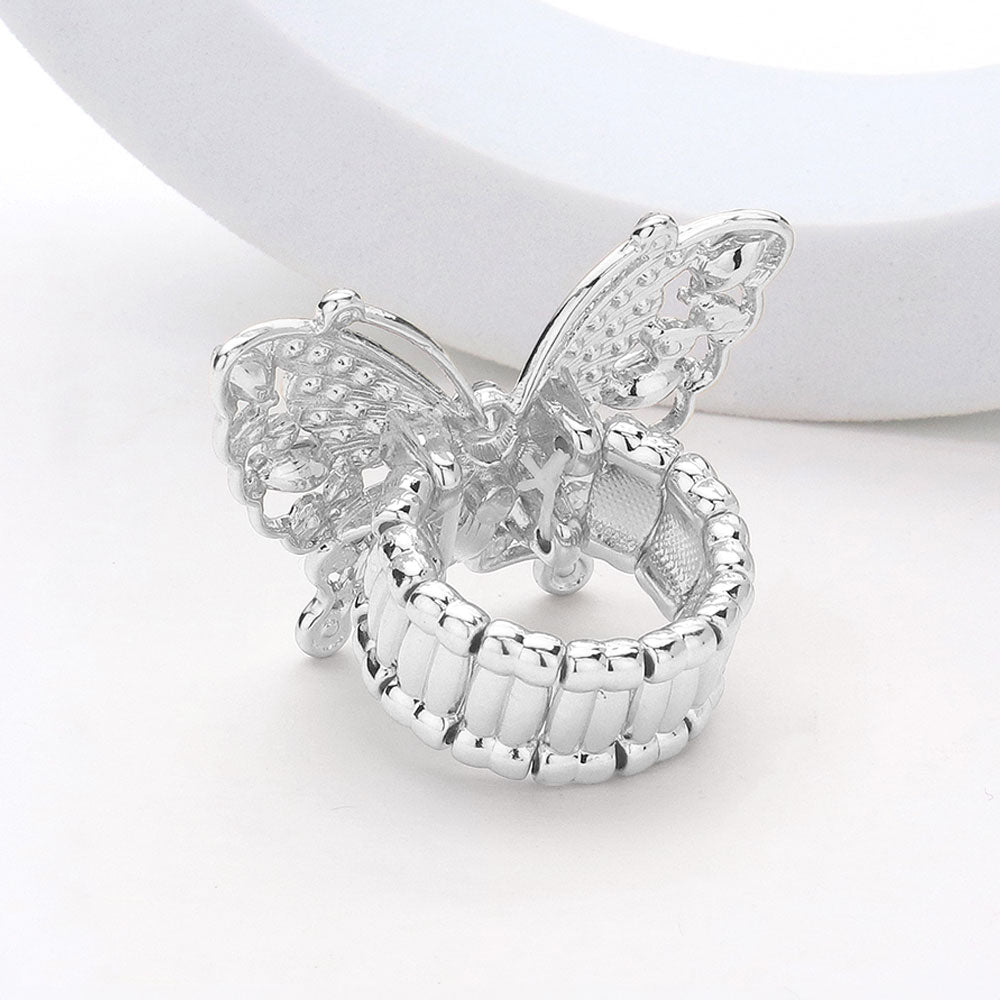 iLLASPARKZ Marquise Stone Pointed Butterfly Stretch Ring