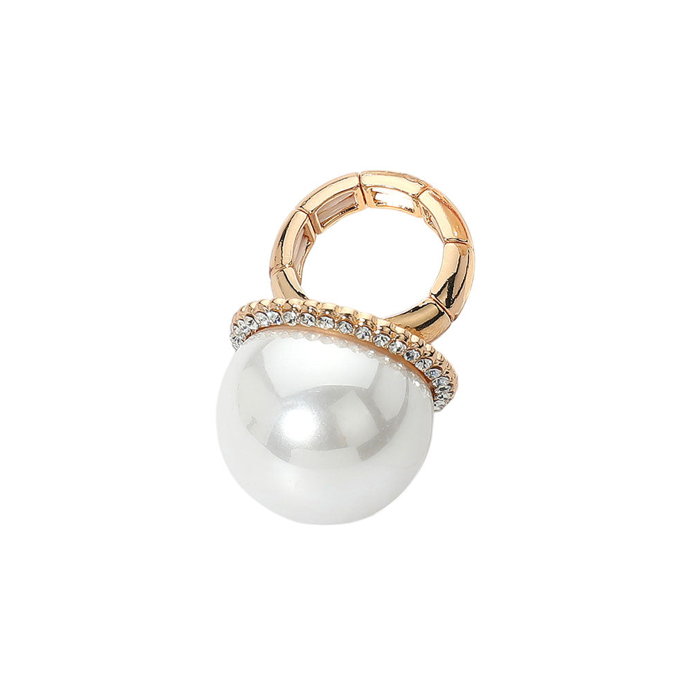 iLLASPARKZ Bold Pearl Stretch Ring