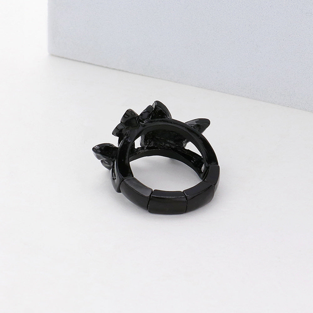 iLLASPARKZ Rhinestone Paved Triple Butterfly Stretch Ring