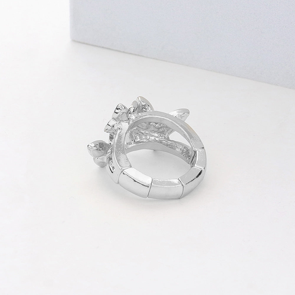 iLLASPARKZ Rhinestone Paved Triple Butterfly Stretch Ring