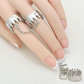 iLLASPARKZ Spikes Double Stretch Ring