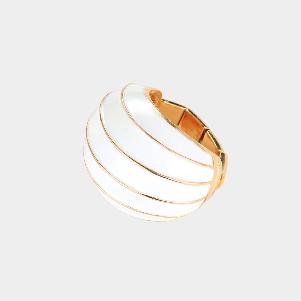 iLLASPARKZ Colorful Enamel Dome Stretch Ring
