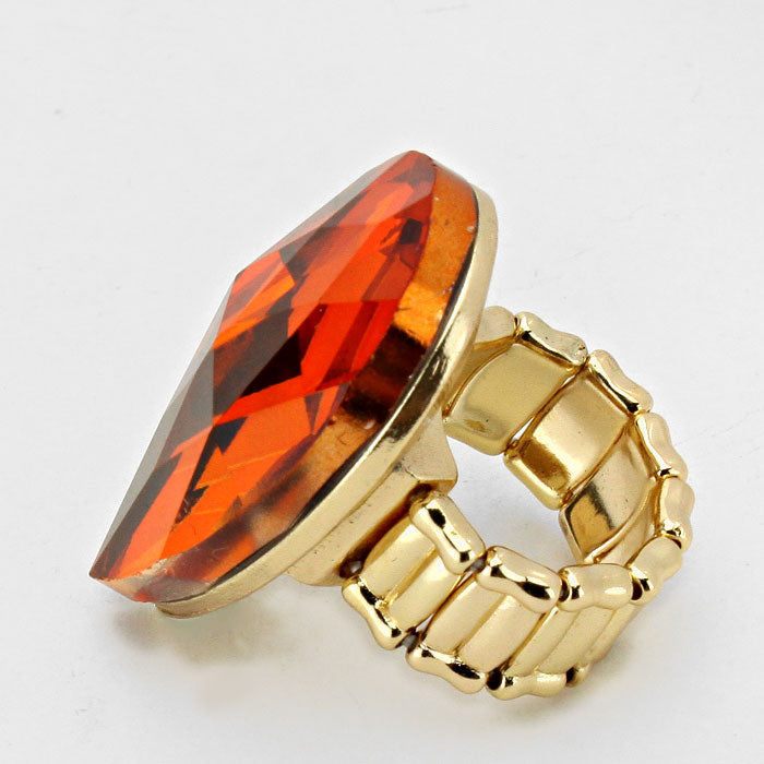 iLLASPARKZ Teardrop Ornate Rhinestone Stretch Ring