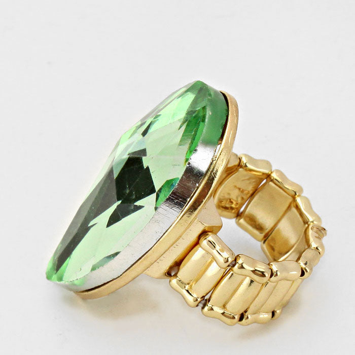 iLLASPARKZ Teardrop Ornate Rhinestone Stretch Ring