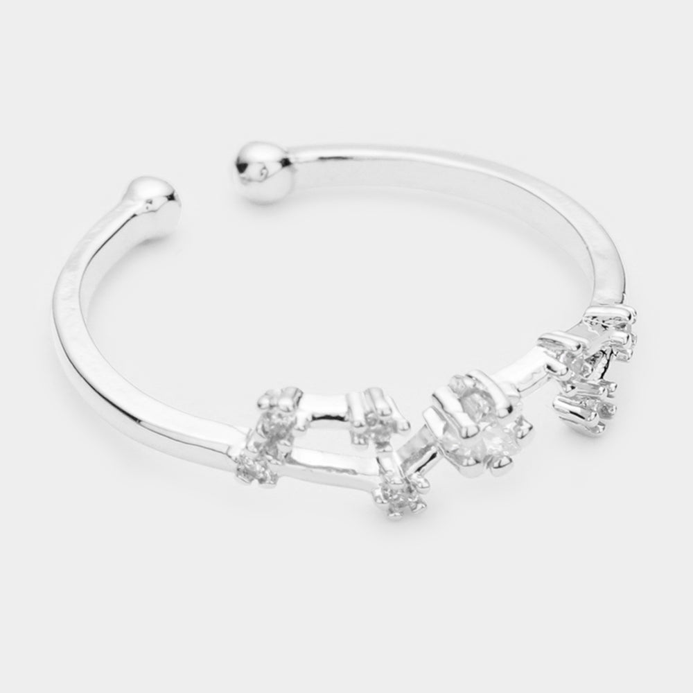 iLLASPARKZ Secret Box _ Sterling Silver Dipped CZ Zodiac Sign Scorpio  Ring