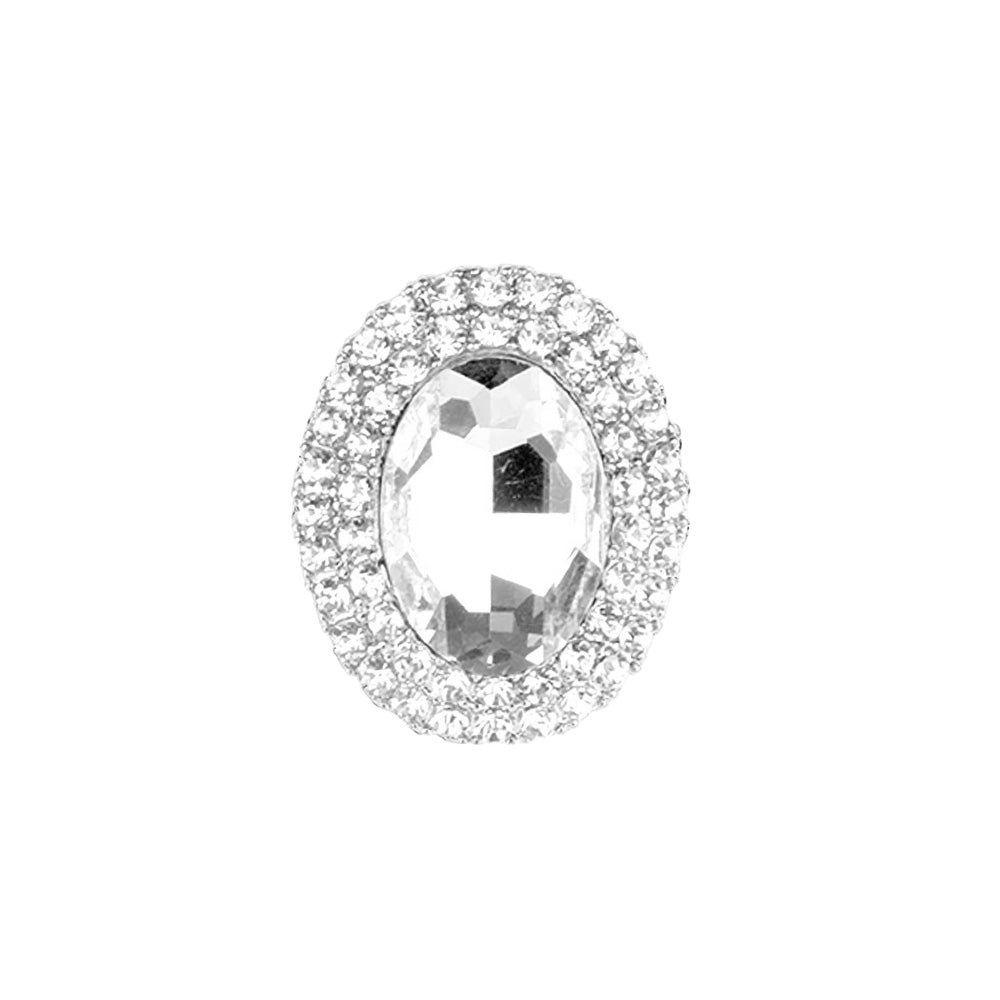 iLLASPARKZ Oval Rhinestone Pointed Stretch Ring
