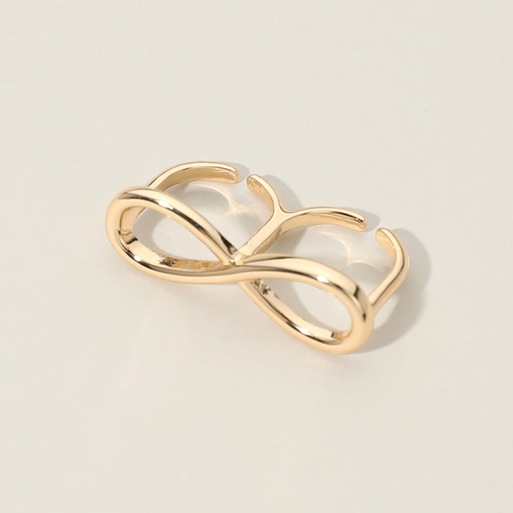 iLLASPARKZ SECRET BOX_14K Gold Dipped Infinity Two Finger Ring