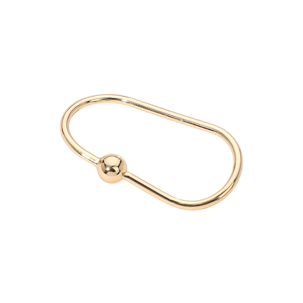 iLLASPARKZ SECRET BOX_14K Gold Dipped Ball Pointed Two Finger Ring