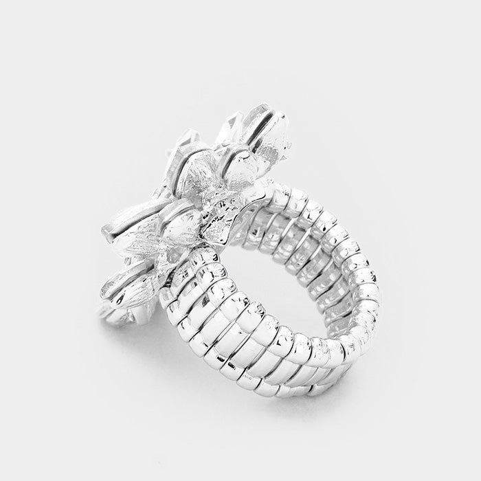 iLLASPARKZ Marquise Crystal Cluster Stretch Ring