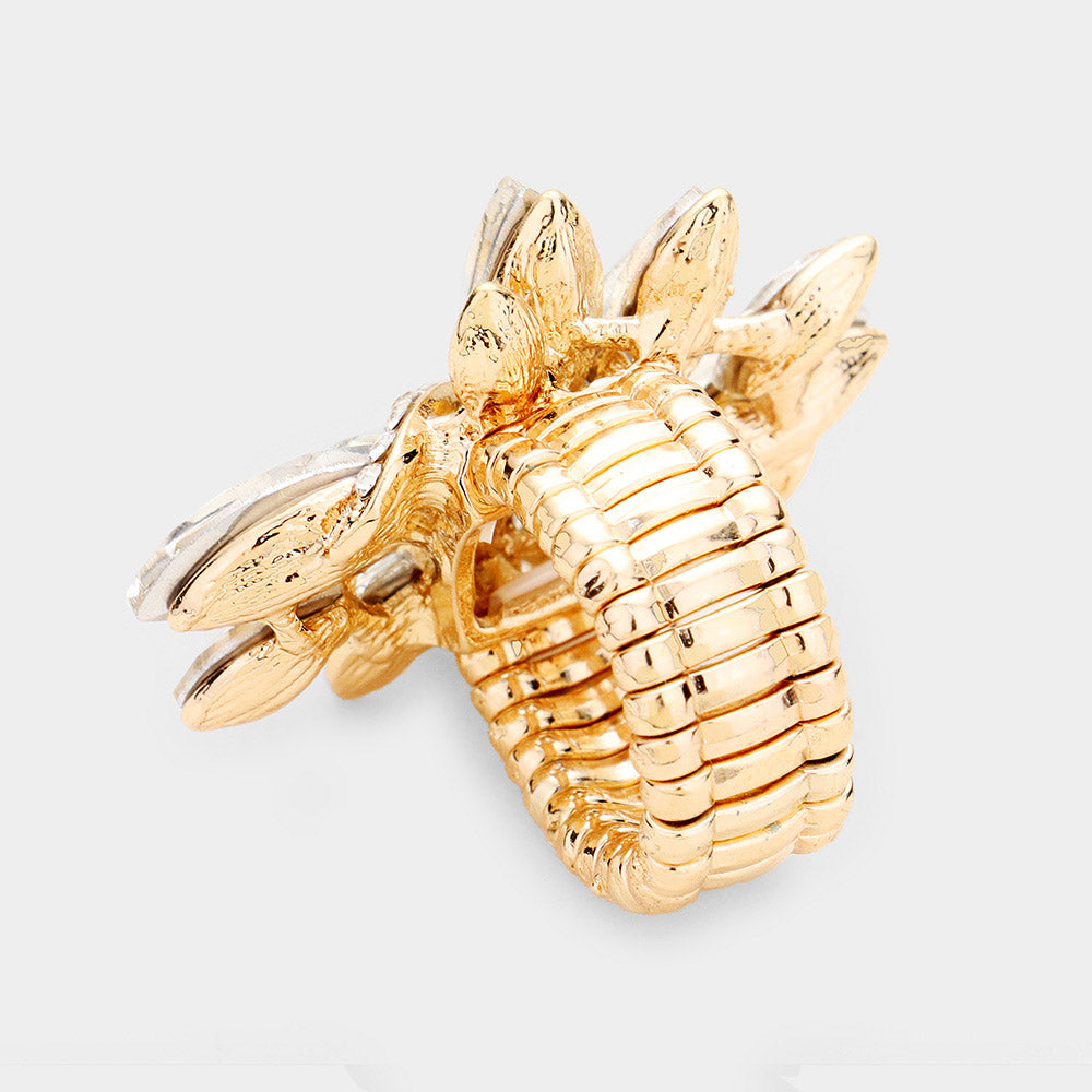 iLLASPARKZ Marquise Crystal Cluster Stretch Ring