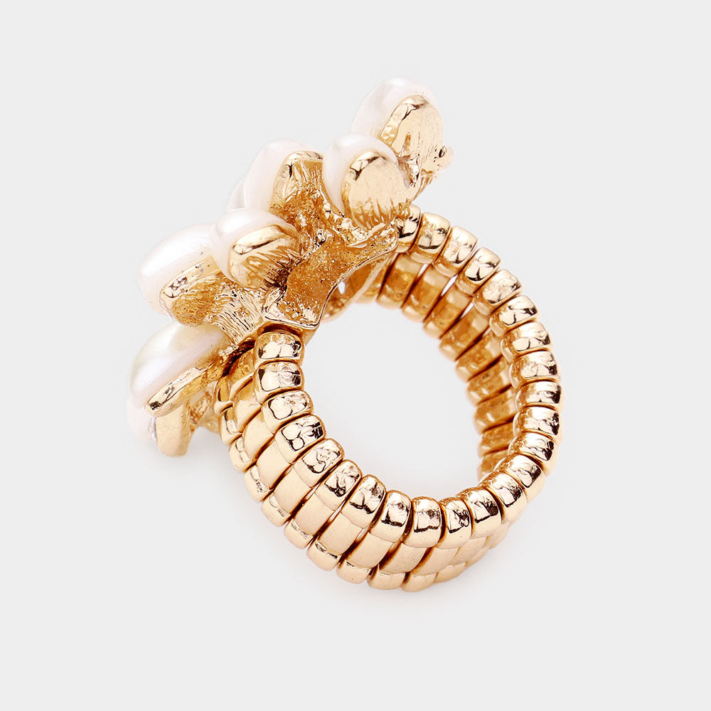 iLLASPARKZ Pearl Cluster Stretch Ring