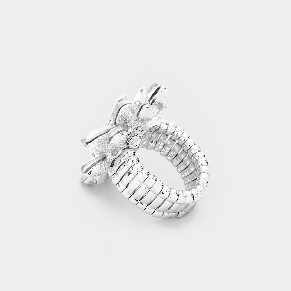 iLLASPARKZ Marquise Crystal Cluster Stretch Ring