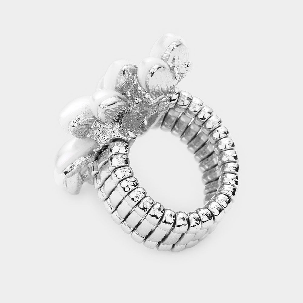 iLLASPARKZ Pearl Cluster Stretch Ring