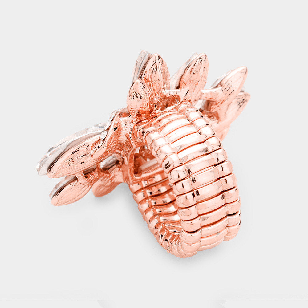 iLLASPARKZ Marquise Crystal Cluster Stretch Ring
