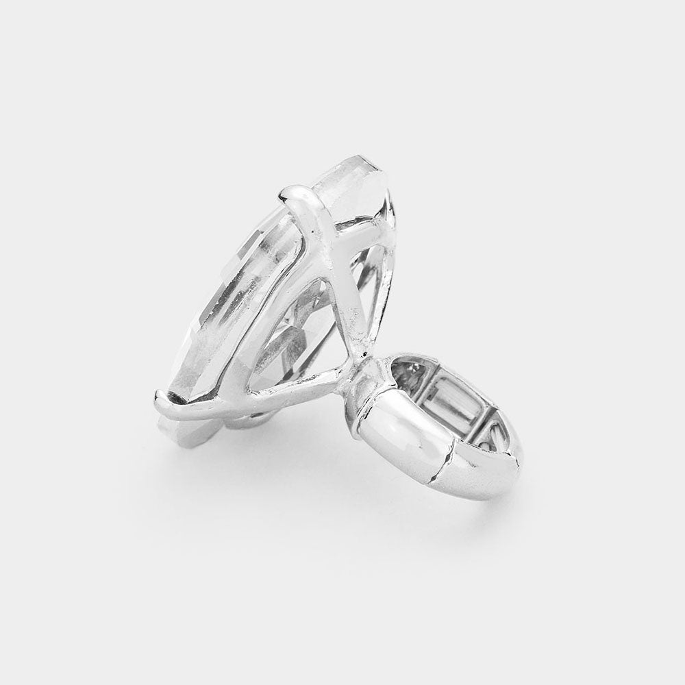 iLLASPARKZ Oval Crystal Stretch Ring