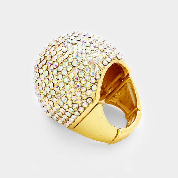 iLLASPARKZ Crystal Rhinestone Dome Stretch Ring