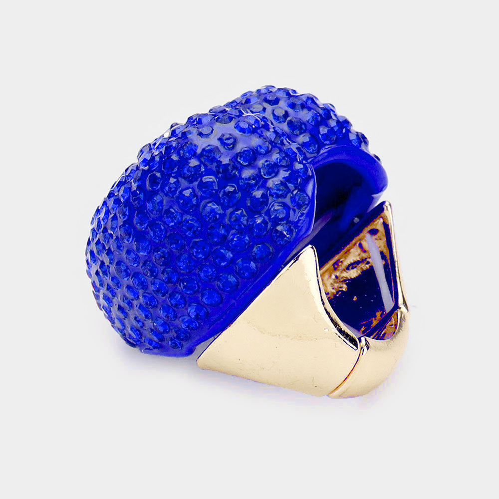 iLLASPARKZ Colorful Heart Crystal Rhinestone Pave Stretchable Ring