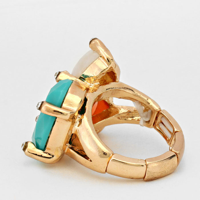 iLLASPARKZ Gemstone Ornate Stretch Ring