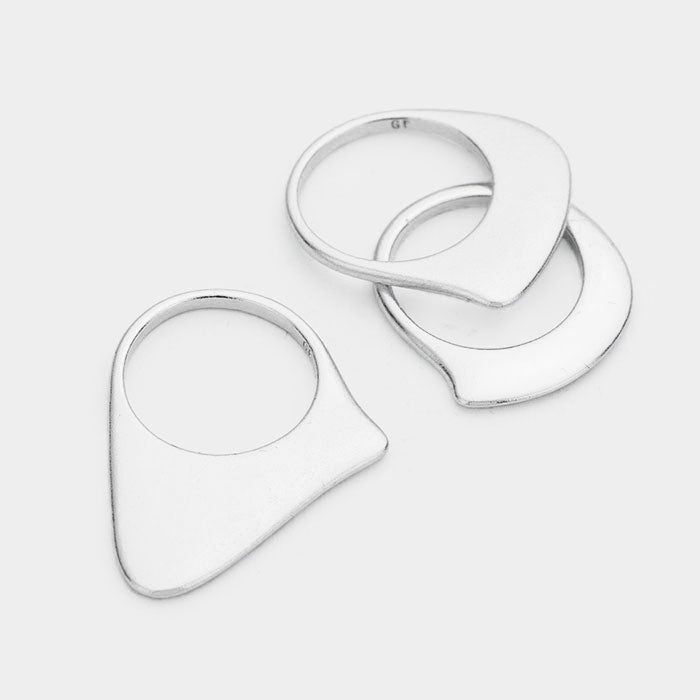 iLLASPARKZ Secret Box _ 3PCS Silver Filled Geometric Ring Set