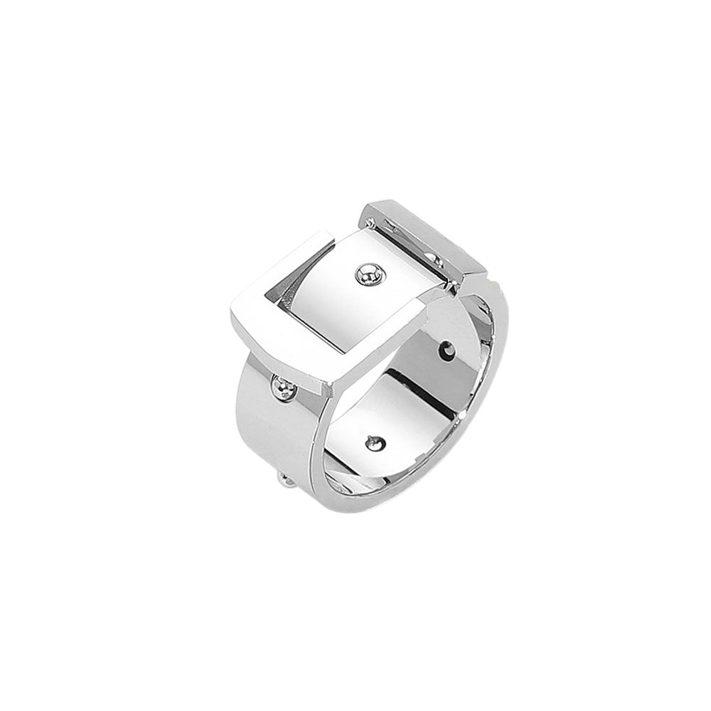 iLLASPARKZ SECRET BOX_Stainless Steel Chunky Belt Band Ring