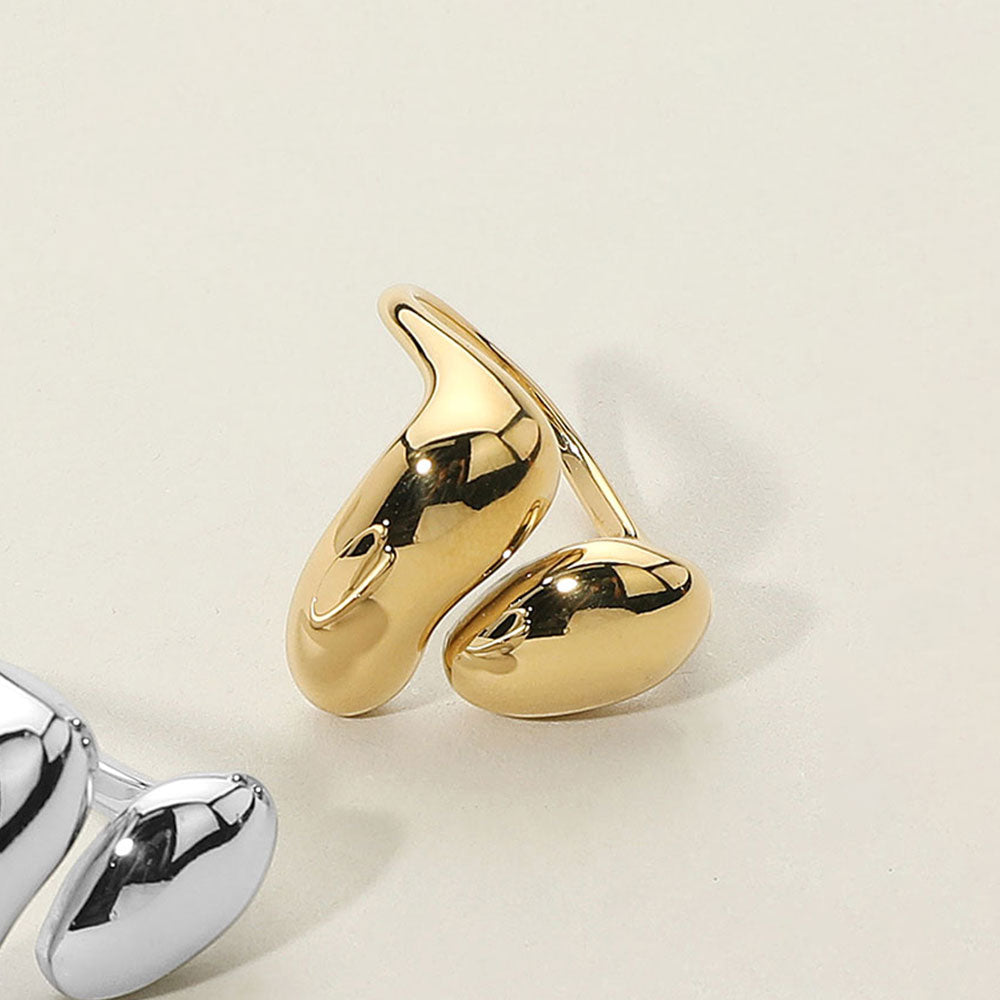 iLLASPARKZ SECRET BOX_Stainless Steel Bold Sculptural Chunky Open Ring