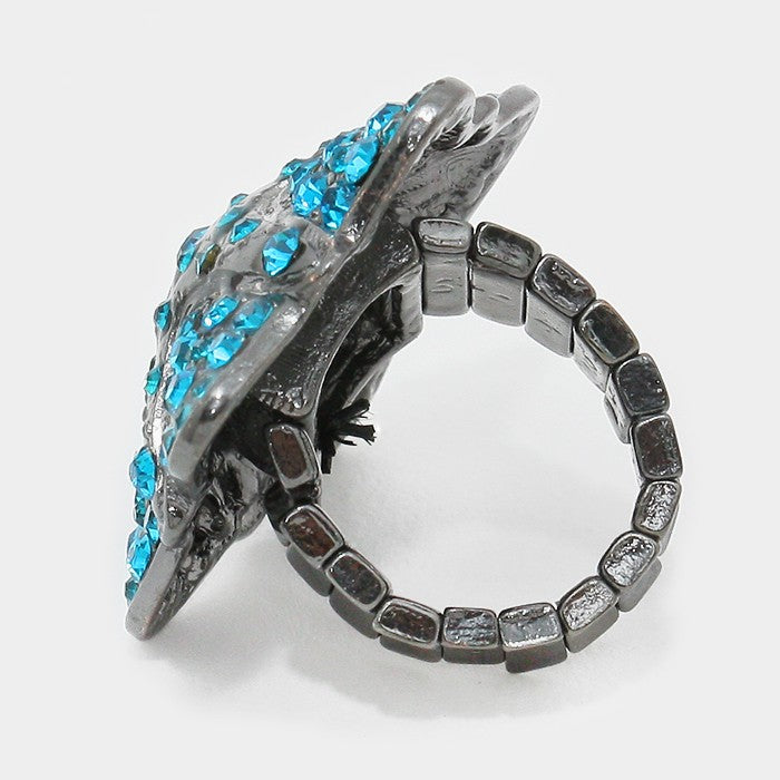 iLLASPARKZ Crystal pave star stretch ring