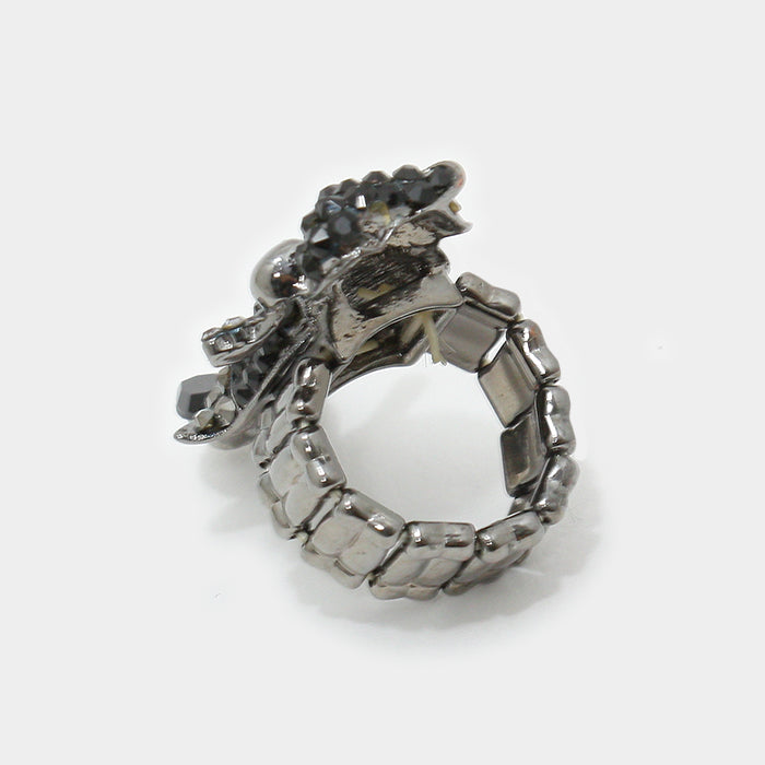 iLLASPARKZ Crystal pave bird stretch ring
