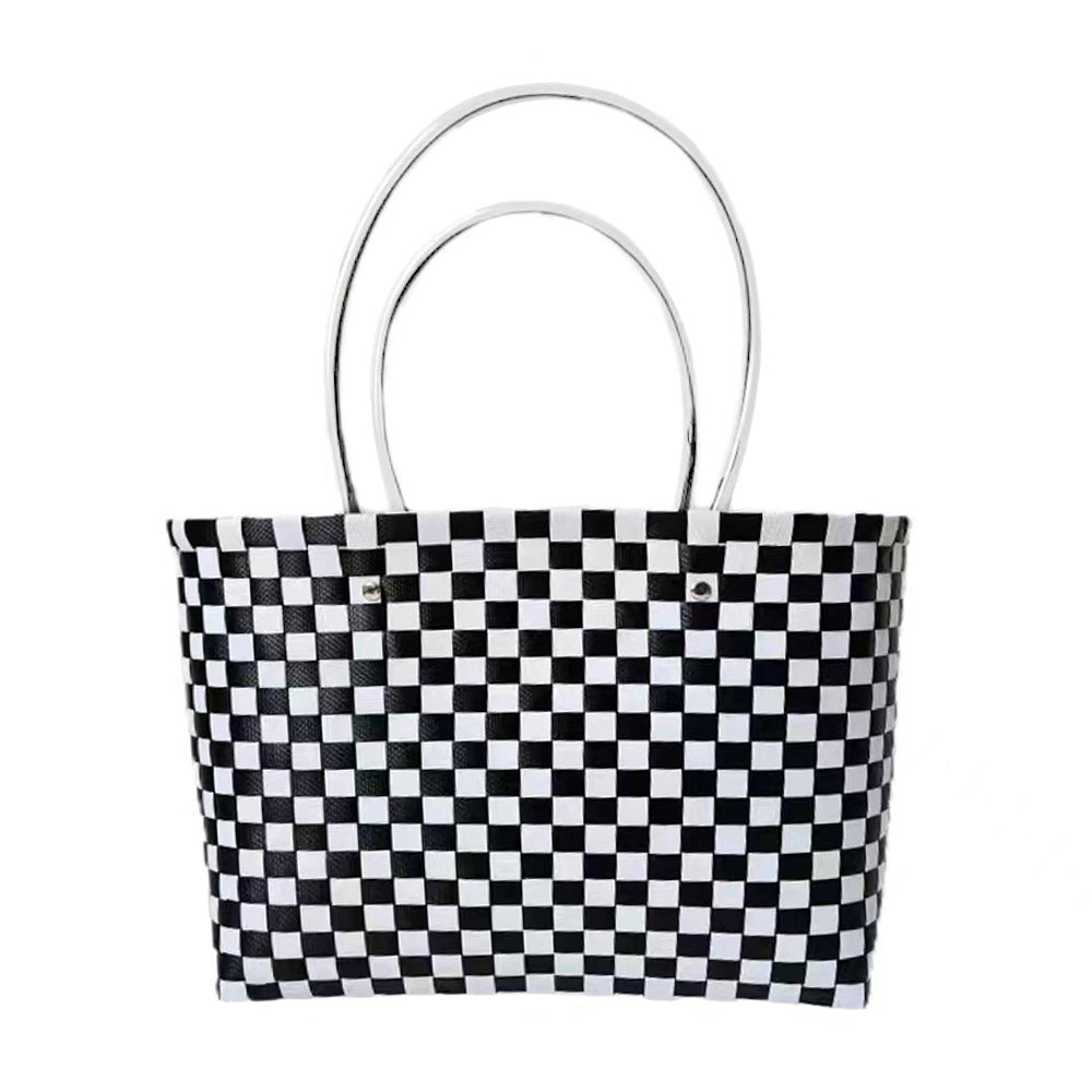 iLLASPARKZ Jelly Tube Top Handle Basket Weave Tote Bag / Shoulder Bag