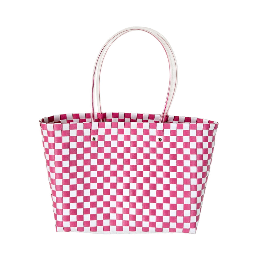 iLLASPARKZ Jelly Tube Top Handle Basket Weave Tote Bag / Shoulder Bag
